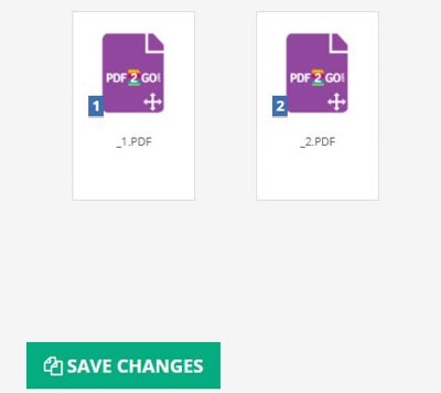 pdf2go - save and changes 