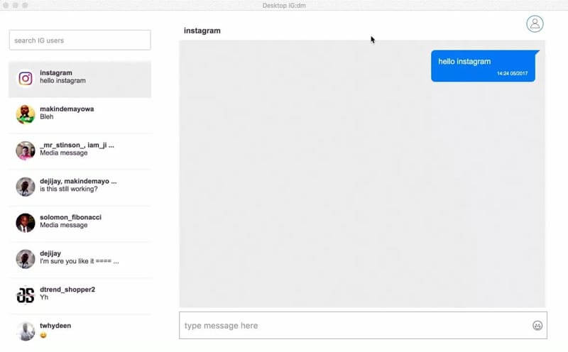 how to use instagram direct message on computer