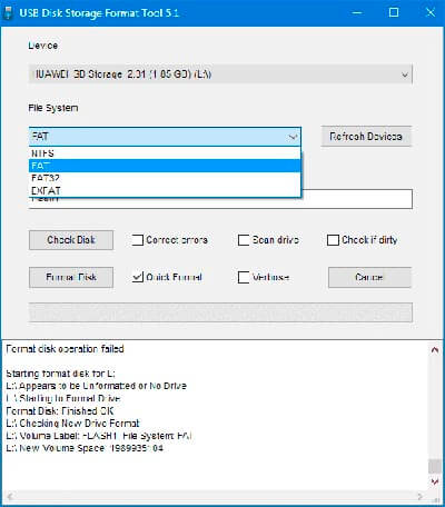 HP USB Disc Storage Format